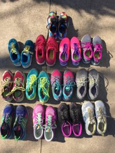 13 pairs of sneakers
